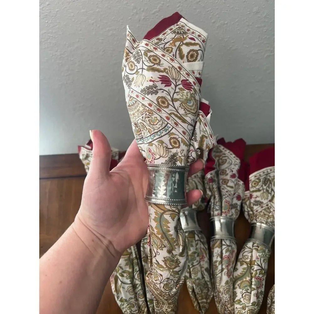 24 piece napkin and ring set